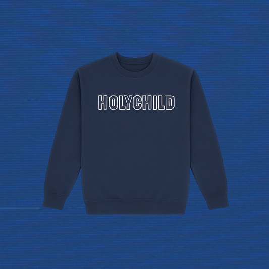 HOLYCHILD: Blue Logo Crewneck