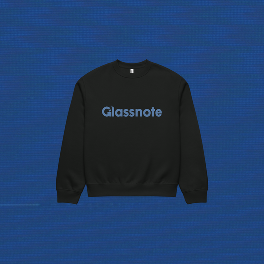 Black Logo Oversized Crewneck