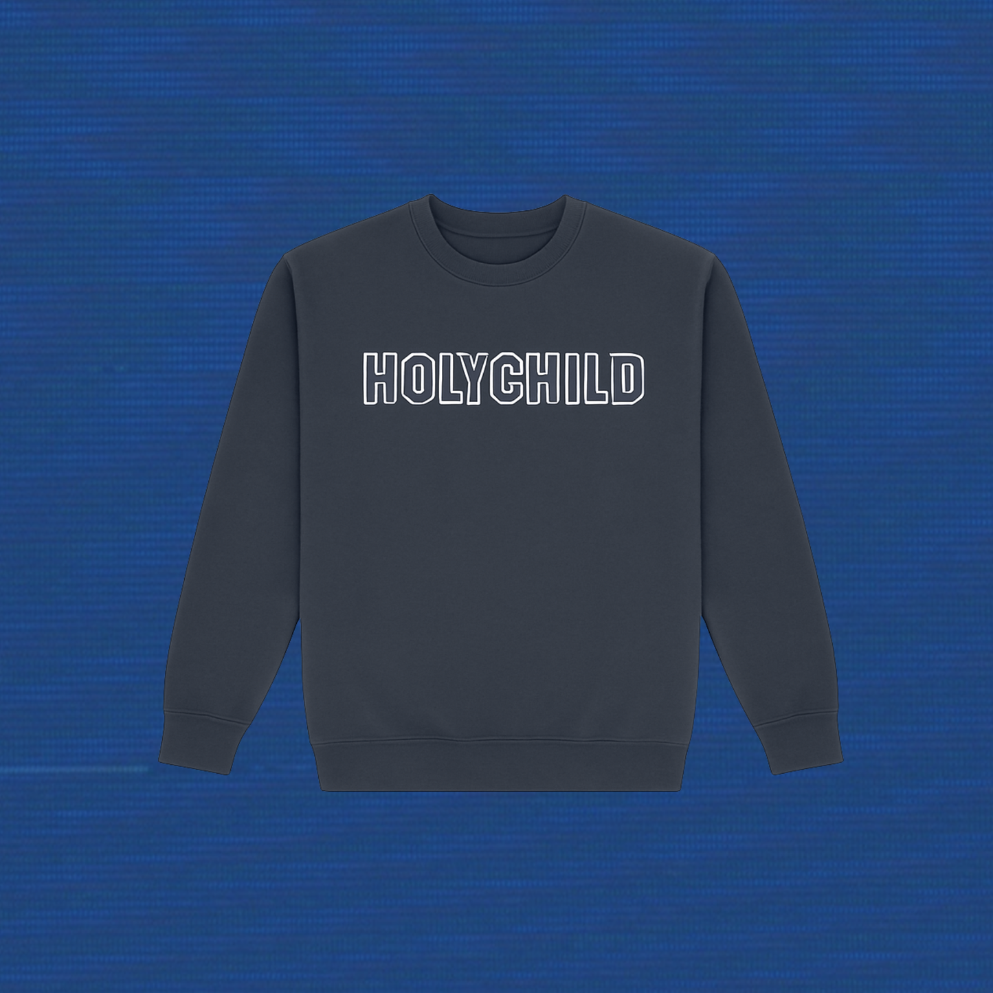 HOLYCHILD: Dark Grey Logo Crewneck
